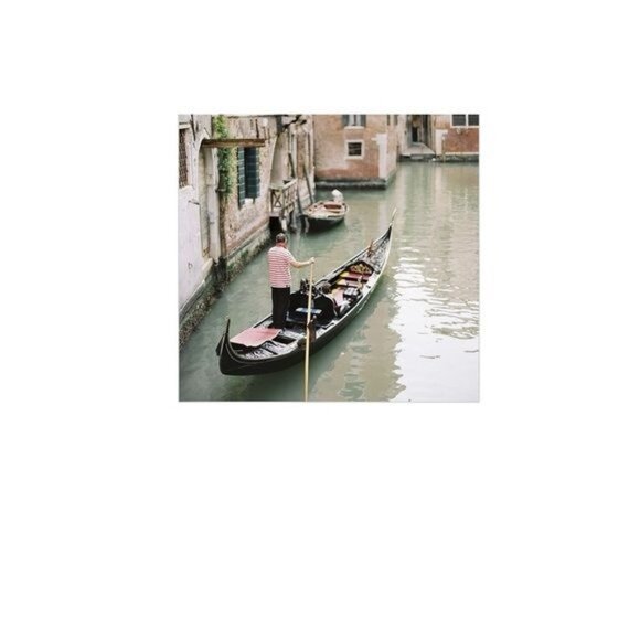 Pottery Barn Artwork Gondilier By Justine Milton, 16 x 20 Framed Print w/Mat NIB - Picture 2 of 5